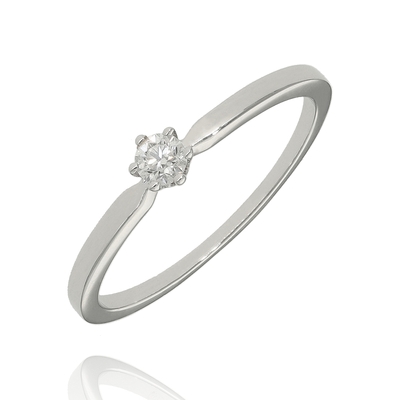 Fehér arany gyűrű 54-es méret (B47138)